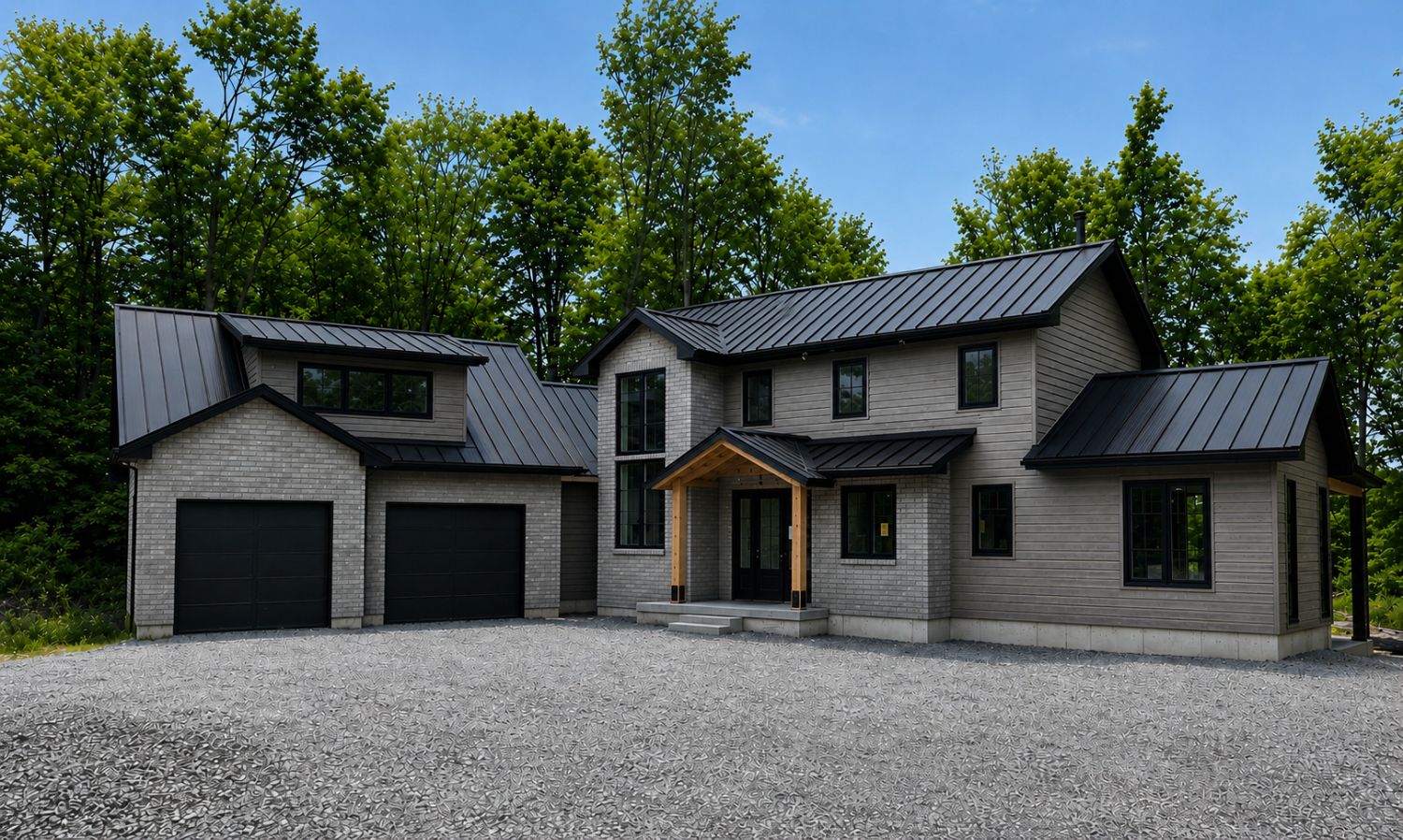 Modern lakefront custom home