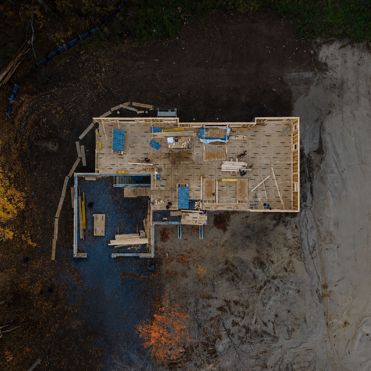 Aerial of the framed structure